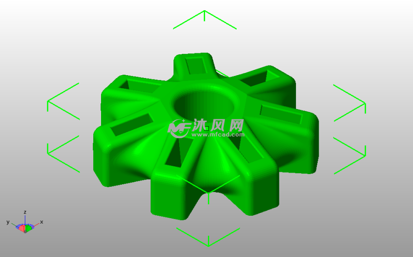  优盘钥匙架斜视图