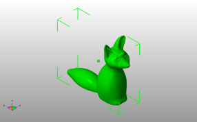 坐立小狐狸斜视图
