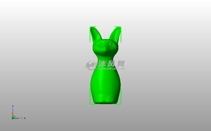 坐立小狐狸主视图