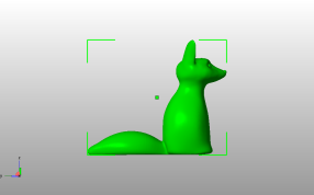 坐立小狐狸侧视图