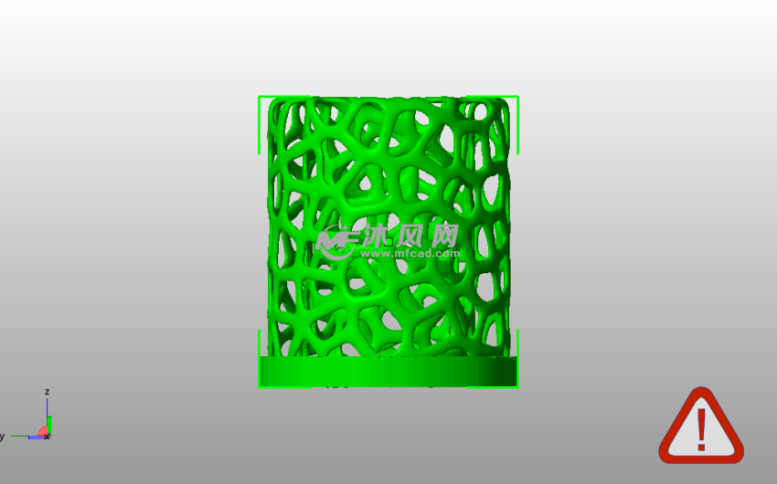 圆柱镂空灯罩主视图