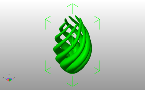 旋转手指装饰斜视图