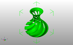 螺旋大肚子花瓶斜视图