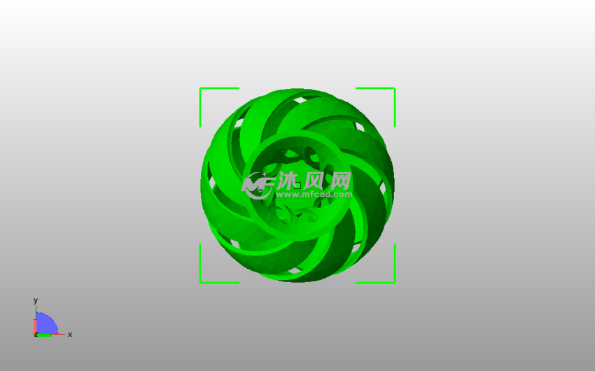 螺旋大肚子花瓶俯视图