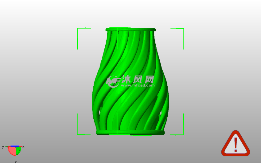 简单花瓶模型侧视图