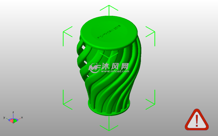 简单花瓶模型斜视图