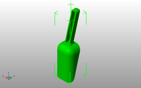 面粉坚果铲斜视图