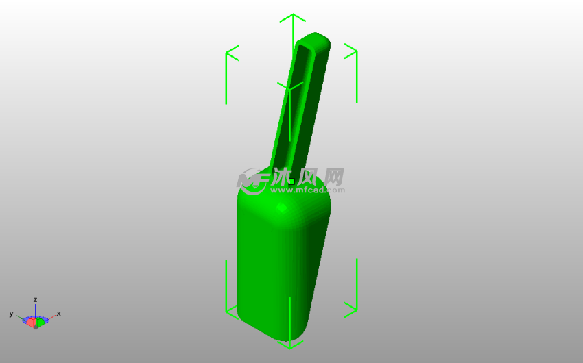 面粉坚果铲斜视图