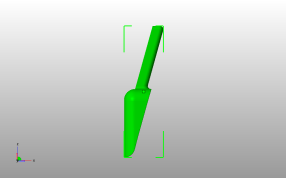 面粉坚果铲侧视图