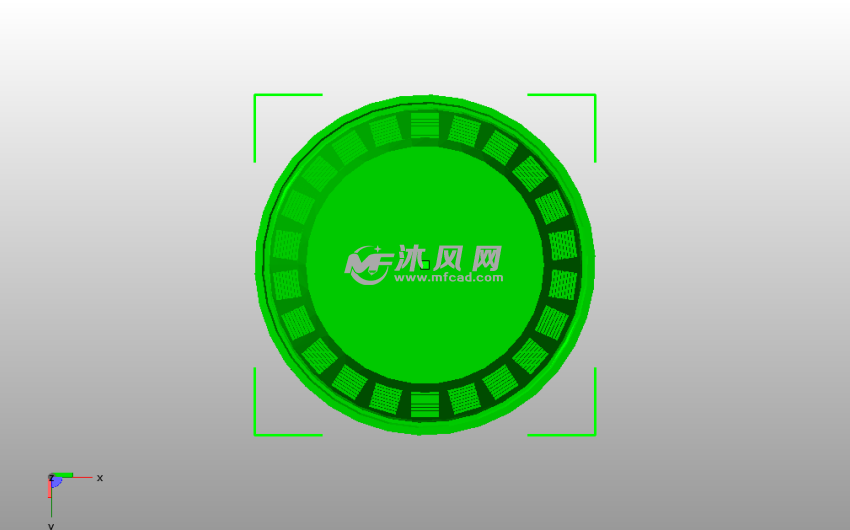 垃圾桶模型底视图