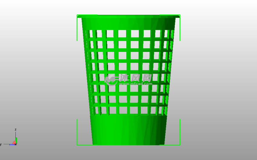 垃圾桶模型主视图