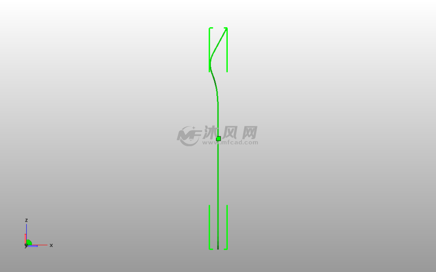 方便面叉子侧视图