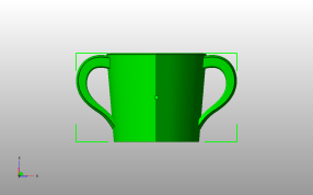 爱心形杯子主视图