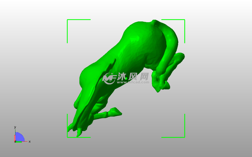 卧下的骏马俯视图