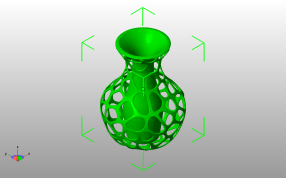 外镂空中柱花瓶斜视图