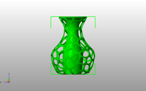 外镂空中柱花瓶主视图
