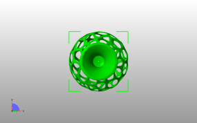 外镂空中柱花瓶俯视图