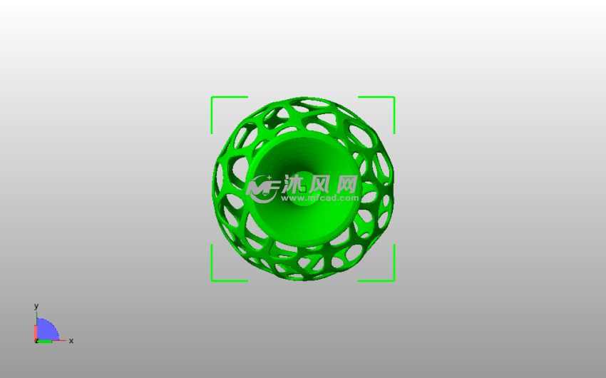 外镂空中柱花瓶俯视图