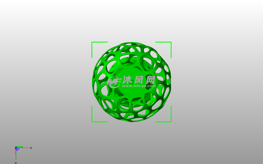 外镂空中柱花瓶底视图