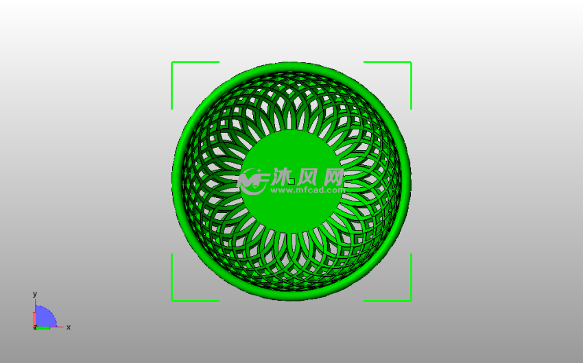 网格捧碗俯视图