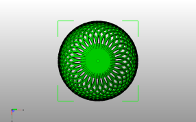 网格捧碗底视图