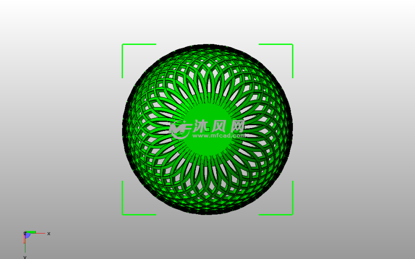 网格捧碗底视图