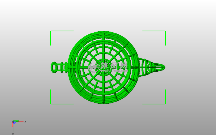  网格茶壶底视图