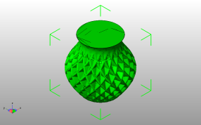 双扭曲花瓶斜视图