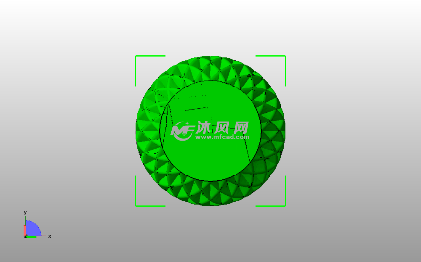 双扭曲花瓶底视图