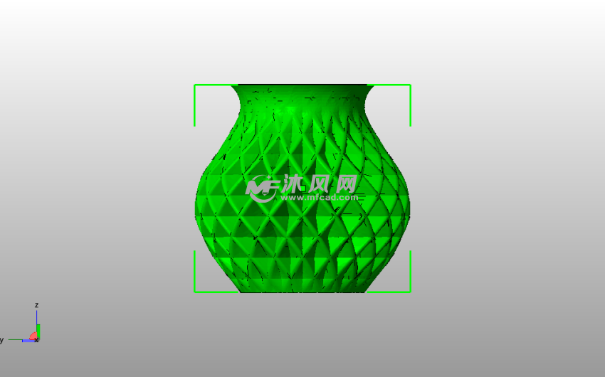 双扭曲花瓶主视图