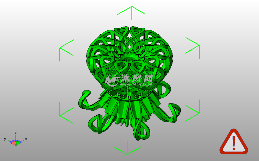 镂空装饰花瓶斜视图