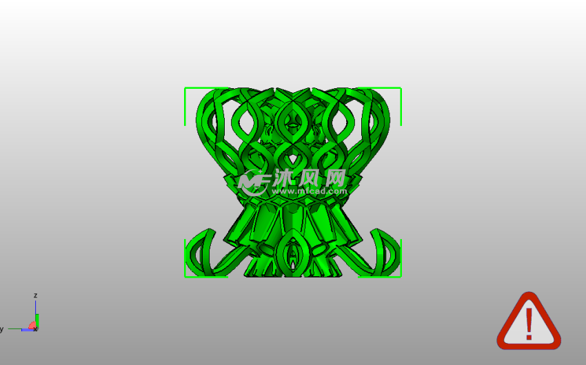 镂空装饰花瓶主视图