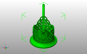  镂空花篮模型斜视图