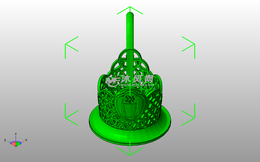  镂空花篮模型斜视图