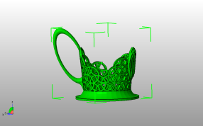  镂空花篮模型侧视图