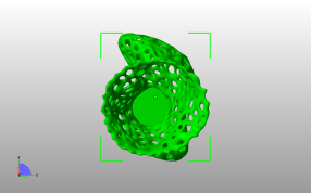 怪异镂空花瓶俯视图
