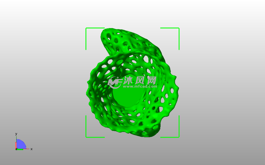 怪异镂空花瓶俯视图
