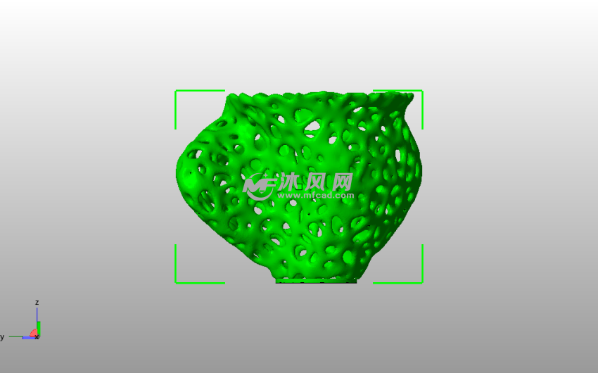 怪异镂空花瓶主视图