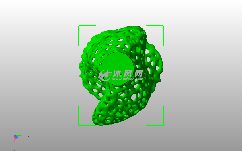 怪异镂空花瓶底视图
