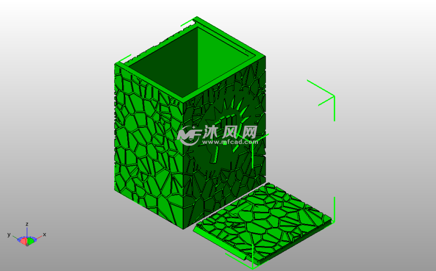 波洛斯甲板箱子斜视图