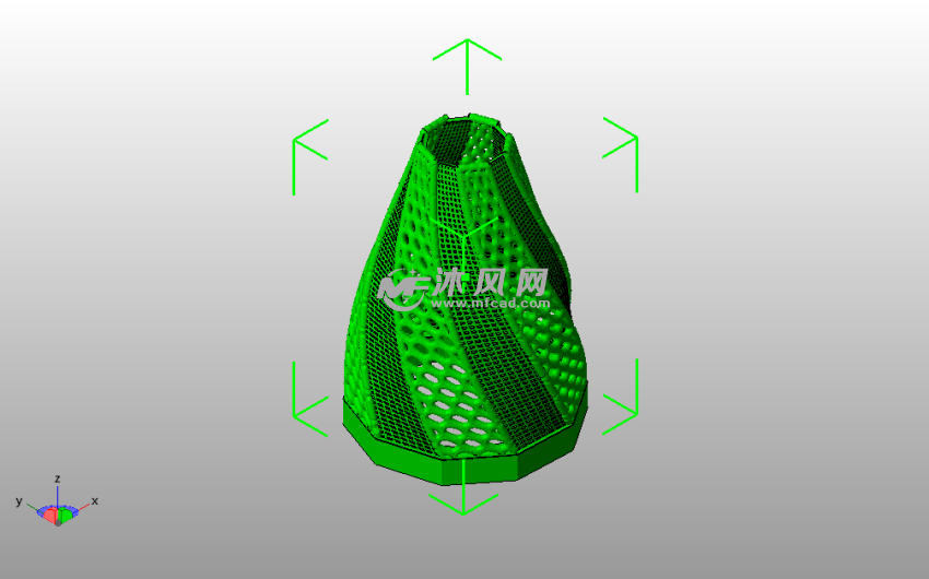 参变量灯罩斜视图