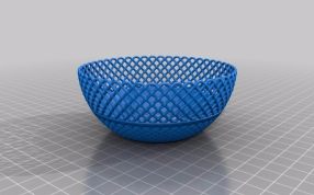 几何图案镂空碗模型图