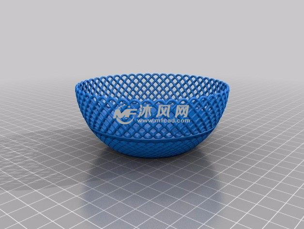 几何图案镂空碗模型图