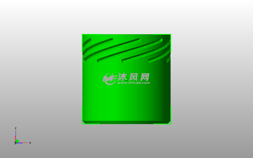 扭动容器模型盖子主视图