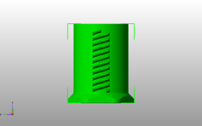 扭动容器模型底主视图