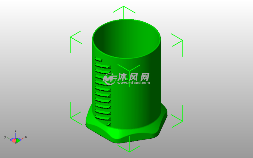 扭动容器模型底斜视图