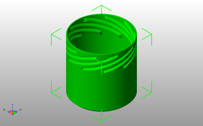 扭动容器模型盖子斜视图