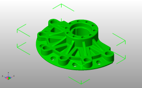 铣削零部件斜视图