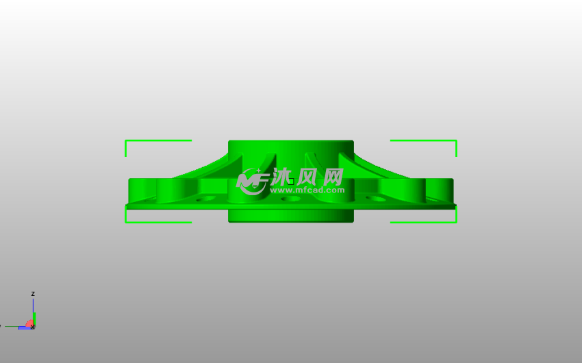 铣削零部件侧视图