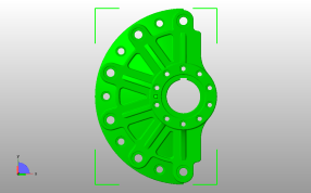 铣削零部件俯视图